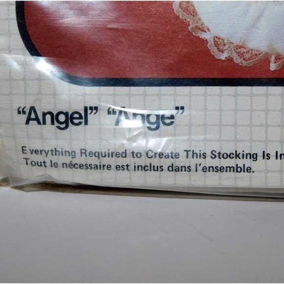 VTG Bucilla Christmas Candlewicking Stocking 82059 ANGEL New 15" - Picture 5 of 6